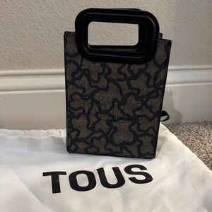 Tous Black Graphic Tote/Crossbody